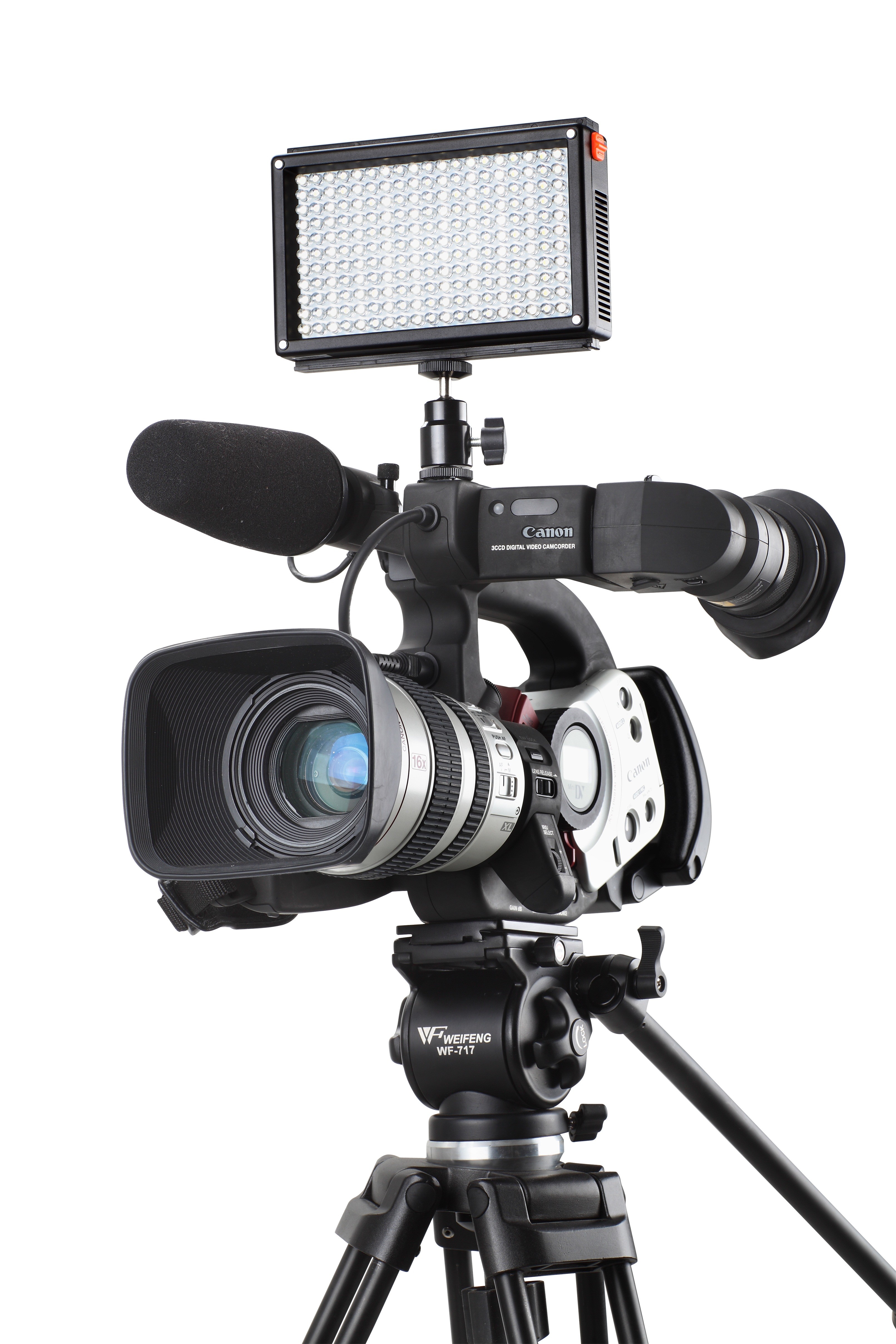 Solid Light Weight Housing LED Camera Lights Black High CRI LED209As