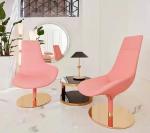 Nordic Modern Personality Leather Lounge Swivel Chair Creative Shaped