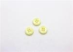 Yellow Pearl Dress Shirt Buttons , Commercial Four Hole Button In Bulk