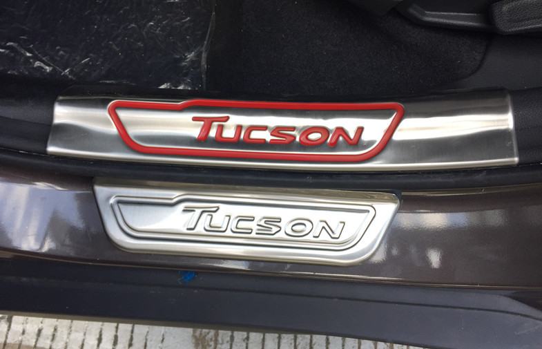 New Hyundai Tucson 2015 2016 Stainless Steel Side Door Sill Scuff Plates