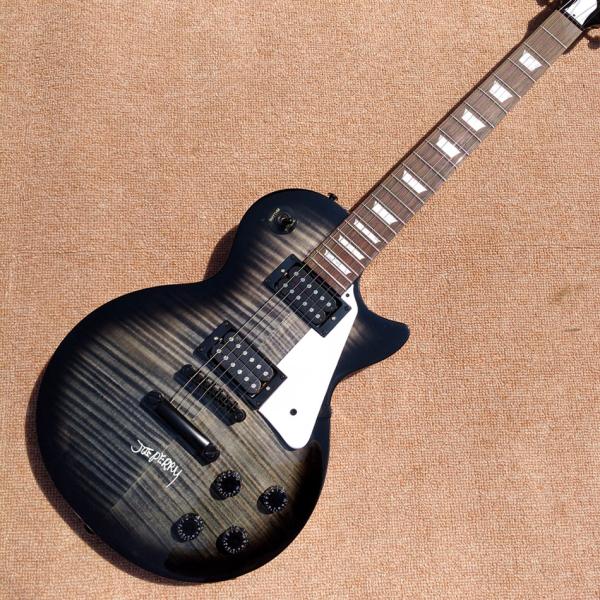 New style high quality LP standard joeperry electric guitar, Transparent black