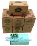 Cornstarch Garbage Biodegradable Kitchen Bin Liner Compostable Flat Trash Bag On