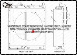 China 2364430 Heavy Equipment Radiators 320C Excavator Parts Aluminium Material factory