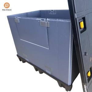 China Blue Collapsible Plastic Sleeve Pallet Box For Customized Storage And Packaging on sale