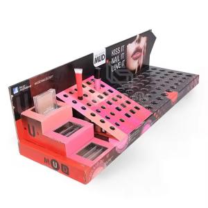 China Cardboard Paper Counter Display Box Glass Bottle Countertop Display Stand With Holes factory