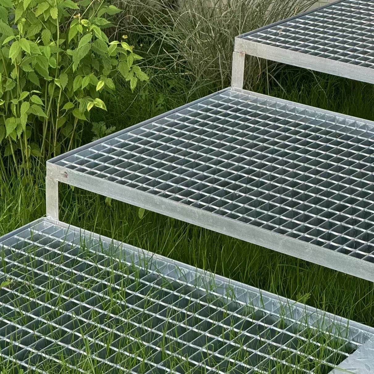 Catwalk Industrial Steel Grating Good Ventilation Press Welding Process