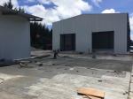 Sandwich Panel Wall Prefab Steel Garage With Round Steel Bar Recycled PVC Window