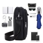 Waterproof Shoulder Messenger Bag Business Causal Black Blue
