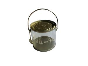 China Transparent Printed Window Food Grade Tin Containers Cymk Printing factory