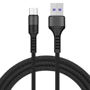 China OEM 9 Volt 5 A Nylon Braided Usb C Cable , Nylon Data Cable For Android factory
