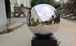 Metal Polished Stainless Steel Fruit Apple Sculpture Outdoor Decoration