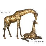 Gnee Garden Life Size Large Outdoor Bronze Sculpture Giraffe Shaped Customized