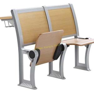 China 1.5mm Steel Back Plywood Wooden Folding Chairs With Drawer / School Classroom Furniture factory