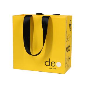 China handmade flashing Jewerly gift screen printing Paper shopping Bag factory