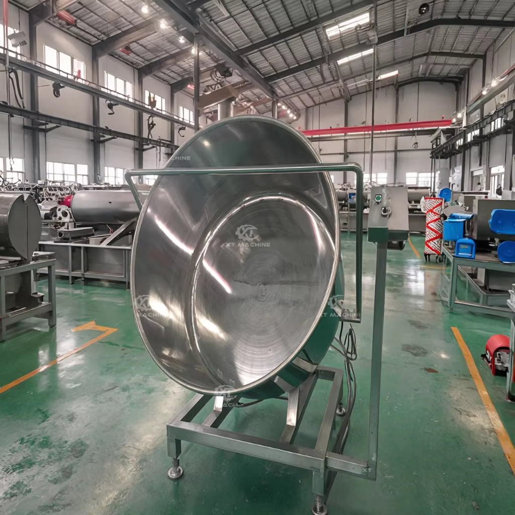 Food Grade Electricity Heating Automatic Peanut Batch Coating Machine