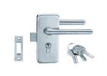 Stainless Steel Glass Door Lock With Key , Handle Sliding Glass Door Latch