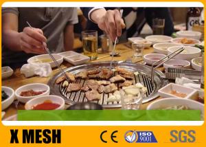China Food Grade Stainless Steel Welded Mesh Barbecue Net BBQ Grill Basket With Holder factory