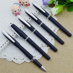 China Promotional gel-ink pen with cap,black rubber gel-ink pen,Roller pen factory