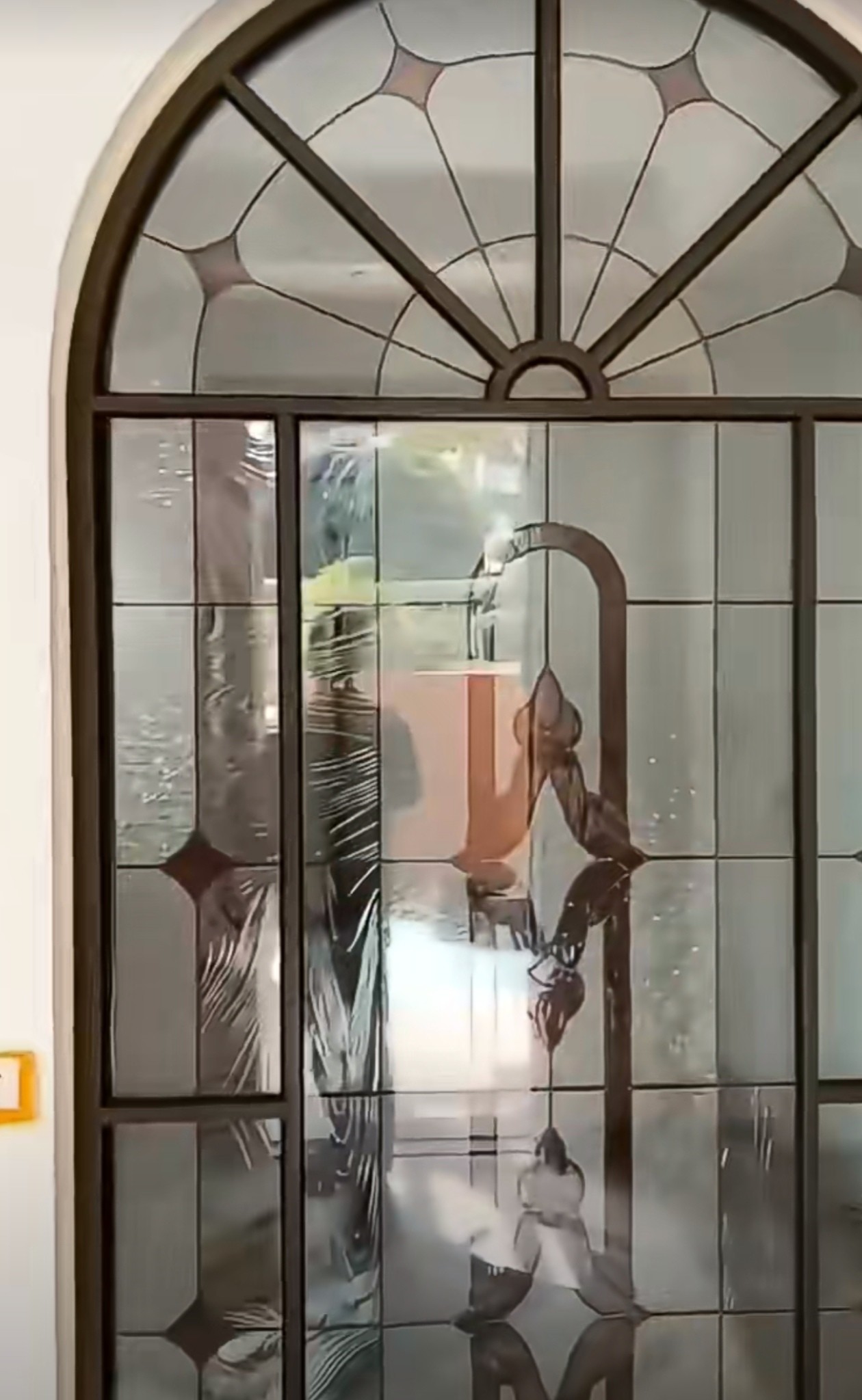 Hollow Victorian Accent Stained Church Decorative Colorful Window Glass Tiff Door