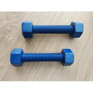 China PTFE Coated A193 B7 Stud Bolt with 2 Heavy Hex Nuts 1/4&quot;-1 1/2&quot; factory