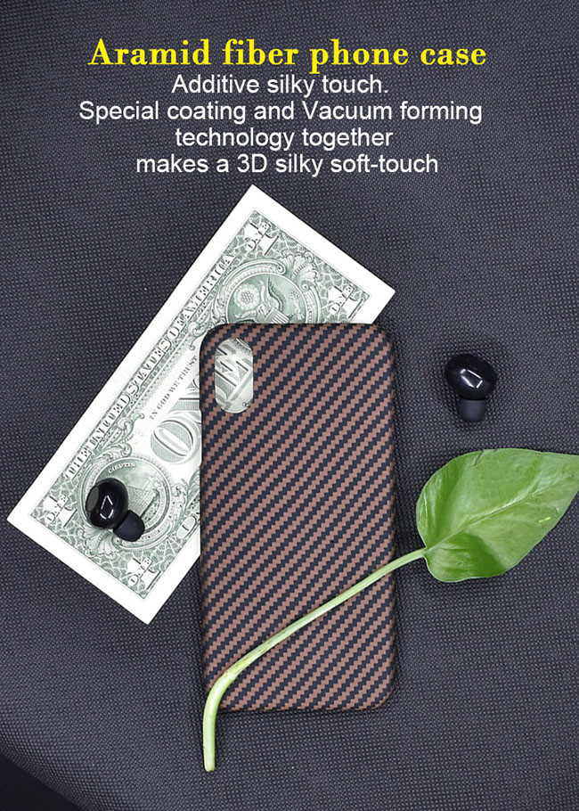 Ultra Thin Matte Style Real Aramid Fiber Phone Case For iPhone X