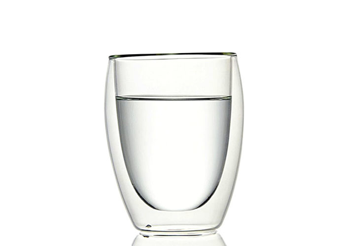 Double Wall Personalized Glass Cup / Custom Made Glass Cups OEM Service