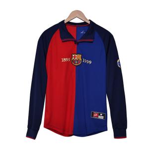 China Retro Home Fan Football Shirts Replica Long Sleeved For Barcelona 1899-1999 Centennial factory