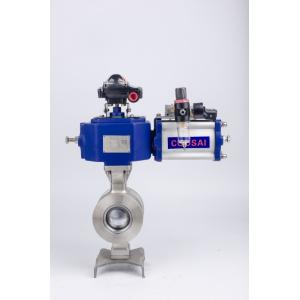 V Port Wafer Connection Pneumatic Segment Ball Valve