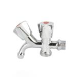 Outside Nickel Plated Brass Bibcock Valve 2 Way Bibcock Faucet Non Rusting