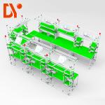 DY194 Double Face Conveyor Belt System Assembly Line For Workshop