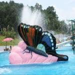 Multicolored Swimming Pool Water Slides , Kids Butterfly Outdoor Water Slides