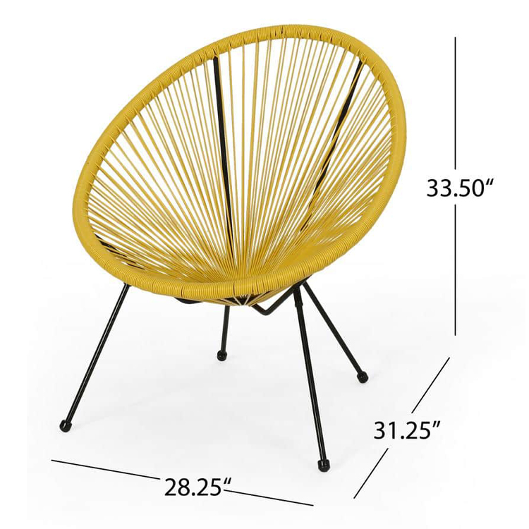 Metal Frame Plastic Rattan Wicker Acapulco Chair for Outdoor Balcony Patio Lawn Leisure