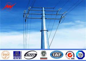 China 69kv Q235 Q345 Transmission Metal Utility Poles With Cross Arms factory