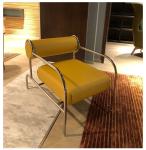 Modern Chair Medieval Minimalist Leisure Chair Stainless Steel Frame