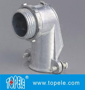 China 90 Degree Metal Zinc Flexible Conduit And Fittings Squeeze Angle Connectors factory