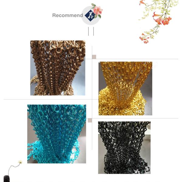 Decorative Fly Screen Anodized Aluminum Chain Curtain