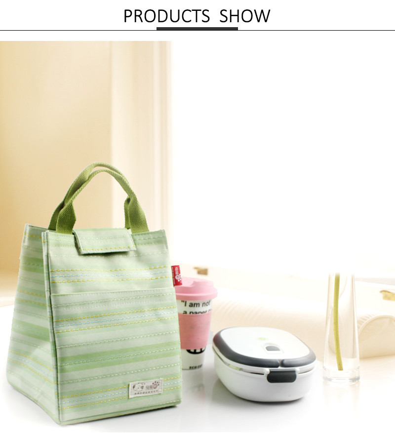 Embroidery Foldable H25Cm Insulated Lunch Cooler Bags