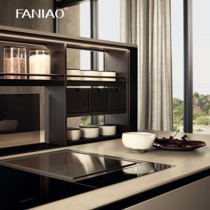 China Professional One-Stop Designs Modular Kitchen Melamine Wood Modern Kitchen Cabinets For Villa Apartment factory