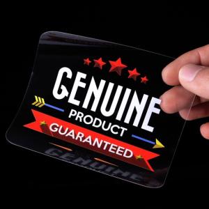 China PVC Transparent Vinyl Waterproof Sticker Printable Adhesive With Film factory