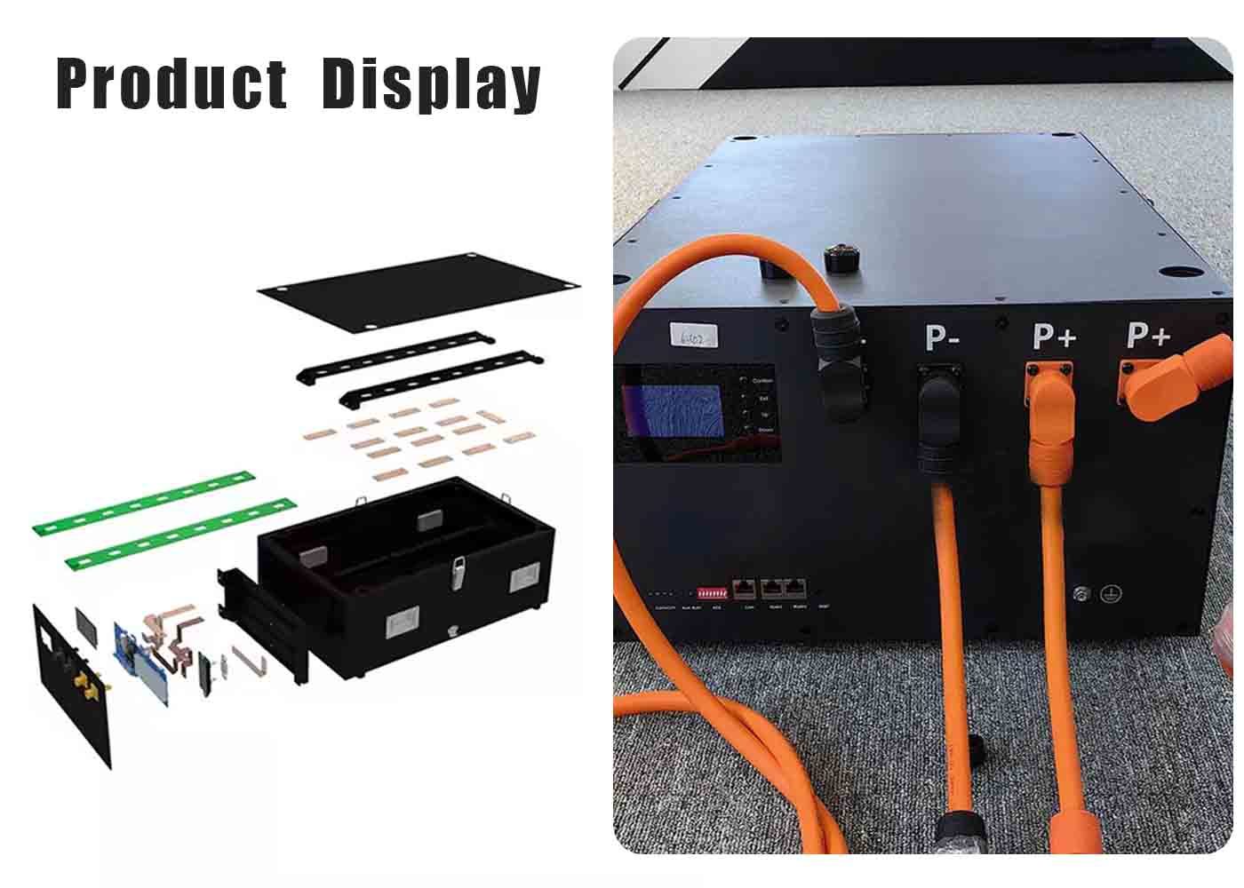 VP DIY Box 51.2V 280Ah Lithium BMS Solar Power Backup Systems For Homes LiFePO4 Battery