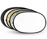 5 in one Multi Collapsible Disc Photo Reflector RFT-05 gold,silver,black,white