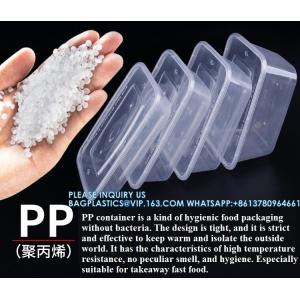 500 Ml Disposable Lunch Box Rectangular Bento Transparent Plastic Tableware