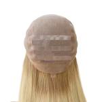 Anti-slip Soft Silicone Base Cap Medical Wig 18 Inches Long 100% RAW Human Hair