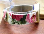 Nylon Straps Diamond Watches For Women With Colorful Flowers On It