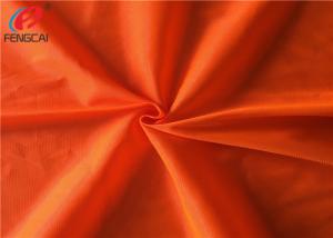 China Reflective Polyester Fluorescent Fabric , Fluorescent Orange Fabric For Uniform factory