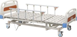 China Aluminum Alloy Railing Electric Hospital Bed Remote Control With Wheels factory