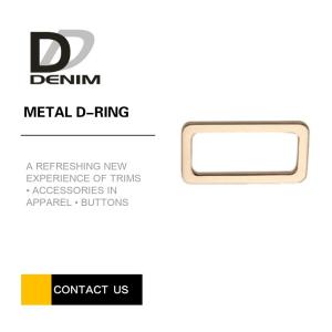 China Gold Flat Metal D Ring , Rectangular D Rings Good Chemical Resistance factory