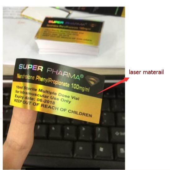 Waterproof 10ml Vial labels Gen Pharma Design For Glass Bottles Moving Hologram