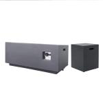 Concrete Burning Outdoor Gas Firepit Patio Furniture 40" Rectangular
