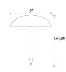Wholesale Household Furniture Decoration Sofa Nail Heads Pumpkin Stud